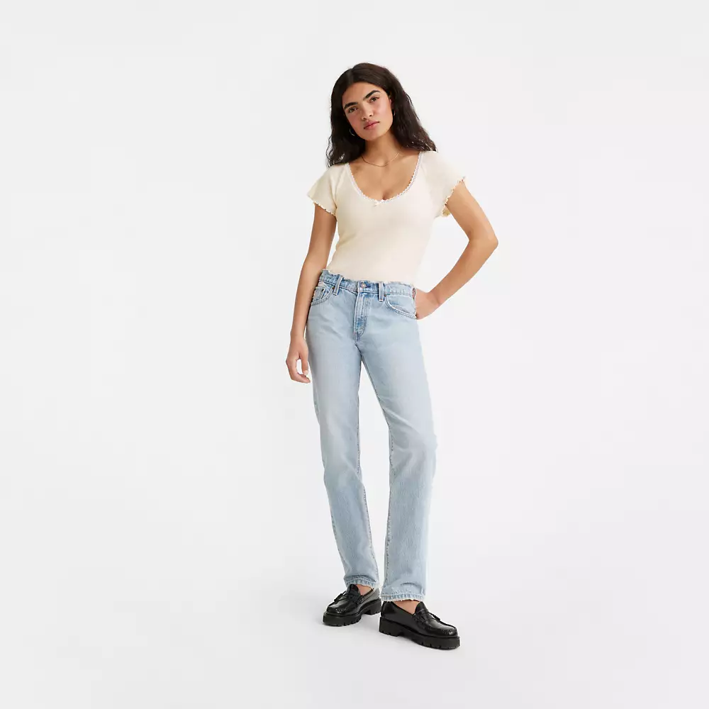 Middy Straight Womens Jeans