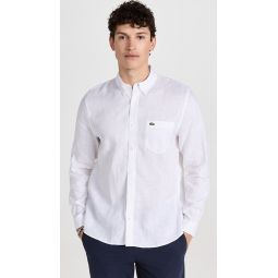 Regular Fit Linen Casual Button Down Shirt