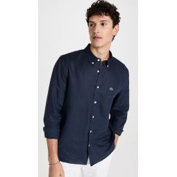 Regular Fit Linen Casual Button Down Shirt