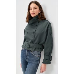 Blanc Cropped Trench Coat
