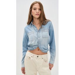 Wrap Around Denim Work Shirt