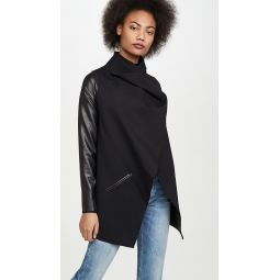 Faux Leather Convertible Jacket