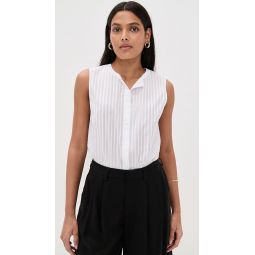 Sleeveless Button Down Shell