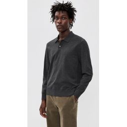 Goris Long Sleeve Polo in Light Bilen