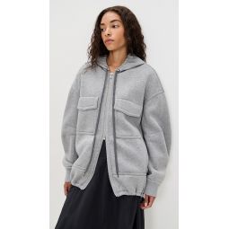 Techy Viscose Zip Up Hoodie