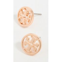 Logo Circle Stud Earrings