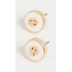Kira Enamel Circle Stud Earrings