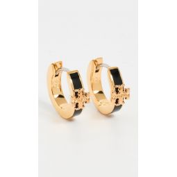 Kira Enamel Huggie Earrings