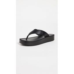 Leather Platform Flip Flops
