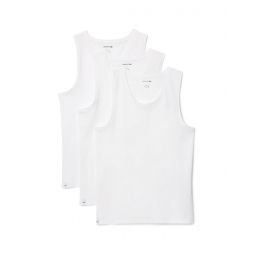 Mens Lacoste 3-Pack Sleeveless Slim Essential T-Shirt