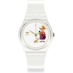 Swatch Gent Unisex Watch Casual Plastic White Quartz Waterproof How Majestic