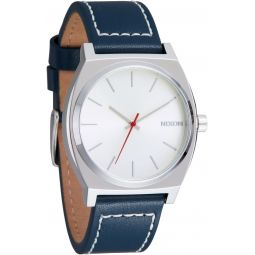 NIXON Time Teller A1373-100m Water Resistant Men's Analog Fashion Watch (37mm Watch Face, 20mm-18mm Leather Band)