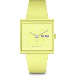 Swatch Unisex Casual Watch Yellow Bioceramic Quartz What IF?…Lemon