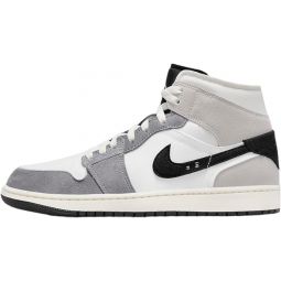 Jordan Mens Air 1 Mid Se Craft Cement Grey - Cement Grey/White/Tech Grey/Black - Size 10