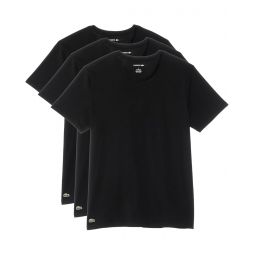 Mens Lacoste 100% Cotton Regular Fit Crew-neck T-shirt 3-pack