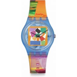 Swatch New Gent Unisex Watch Casual Bioceramic Blue Quartz Waterproof BourgeoisinchS Spirals