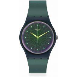 Swatch Gent Biosourced Unisex Watch Casual Plastic Blue Quartz Waterproof Dreaming of Gemstones