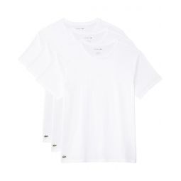 Mens Lacoste 100% Cotton Regular Fit Crew-neck T-shirt 3-pack