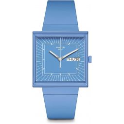 Swatch Square Bioceramic Unisex Watch Casual Bioceramic Blue Quartz Waterproof What If...Sky?