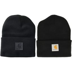 Carhartt .101070.001.S000 Label Watch Cappello, Nero & Acrylic Watch Berretto, Nero