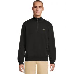 Mens Lacoste High Neck Zipped Fleece Sweatshirt