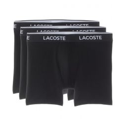 Mens Lacoste Cotton Stretch Essentials Boxer Briefs 3-pack
