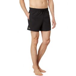 Mens Lacoste Solid Elastic Waist Swim Trunks