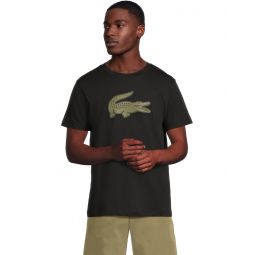 Mens Lacoste Xxl Logo Sport T-shirt