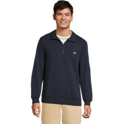 Mens Lacoste High Neck Zipped Fleece Sweatshirt