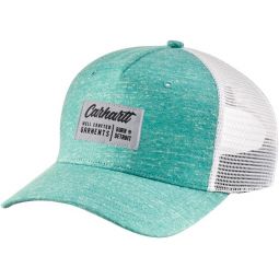 Carhartt Meninchs 105277 Jersey Mesh-Back Crafted Patch Cap - One Size Fits All - Sea Green Snow Heather