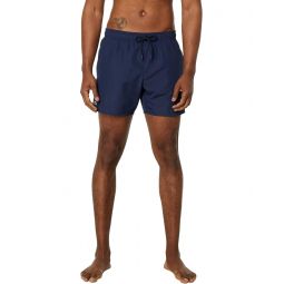 Mens Lacoste Solid Elastic Waist Swim Trunks