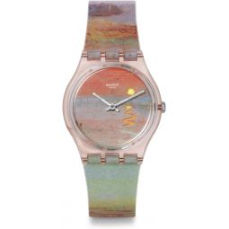 Swatch Gent Biosourced Unisex Watch Casual Plastic Pink Quartz Waterproof TurnerinchS Scarlet Sunset
