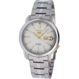 Seiko Mens Analogue Automatic Watch with Stainless Steel Strap SNKL77K1, Silver, Bracelet