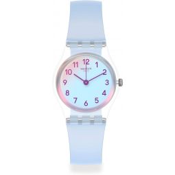 Swatch Lady Womeninchs Watch Casual Plastic Blue Quartz Waterproof Casual Blue