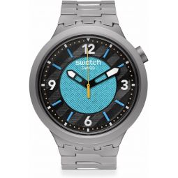 Swatch Big Bold Irony Unisex Watch Casual Plastic Blue Automatic Waterproof Frostbloom