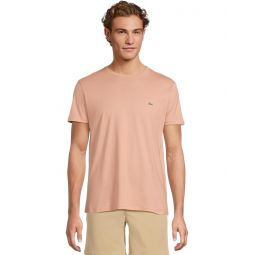 Mens Lacoste Monochrome Cotton Pima Jersey Crew Neck T-shirt
