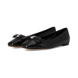 Womens Kate Spade New York Deco Bow Smooth Leather Flat