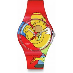 Swatch New Gent Biosourced Unisex Watch Casual Plastic Red Quartz Waterproof Sweet Embrace