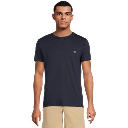 Mens Lacoste Short Sleeve Pima Crew Neck Tee