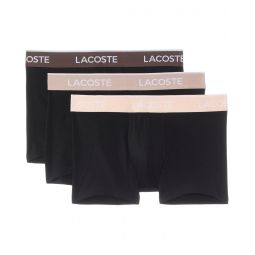 Mens Lacoste Cotton Stretch Essentials Trunks 3-pack