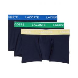 Mens Lacoste Cotton Stretch Essentials Trunks 3-pack
