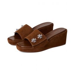 Womens Tory Burch Turnlock Wedge Sandal 60mm