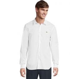 Mens Lacoste Slim Fit Stretch Cotton Poplin Shirt
