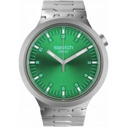Swatch Big Bold Irony Unisex Watch Casual Plastic Green Automatic Waterproof Big Bold Irony Forest Face