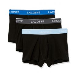 Mens Lacoste Trunks 3-Pack Casual Classic Colorful Waistband