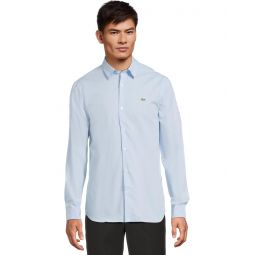 Mens Lacoste Slim Fit Stretch Cotton Poplin Shirt