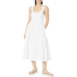 Womens Madewell Suzette Seamed Bodice Tiered Midi Dress