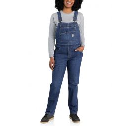 Womens Carhartt Rugged Flex Relaxed Fit Denim Bib Overalls