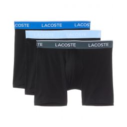 Mens Lacoste Cotton Stretch Essentials Boxer Briefs 3-pack