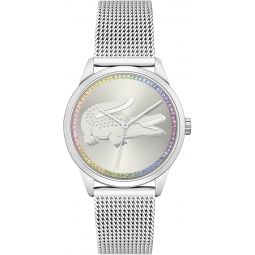 Lacoste 2001259 Lifestyle Womeninchs Stainless Steel Case and Mesh Bracelet Watch Color: Silver